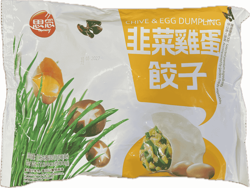 思念韭菜鸡蛋饺子