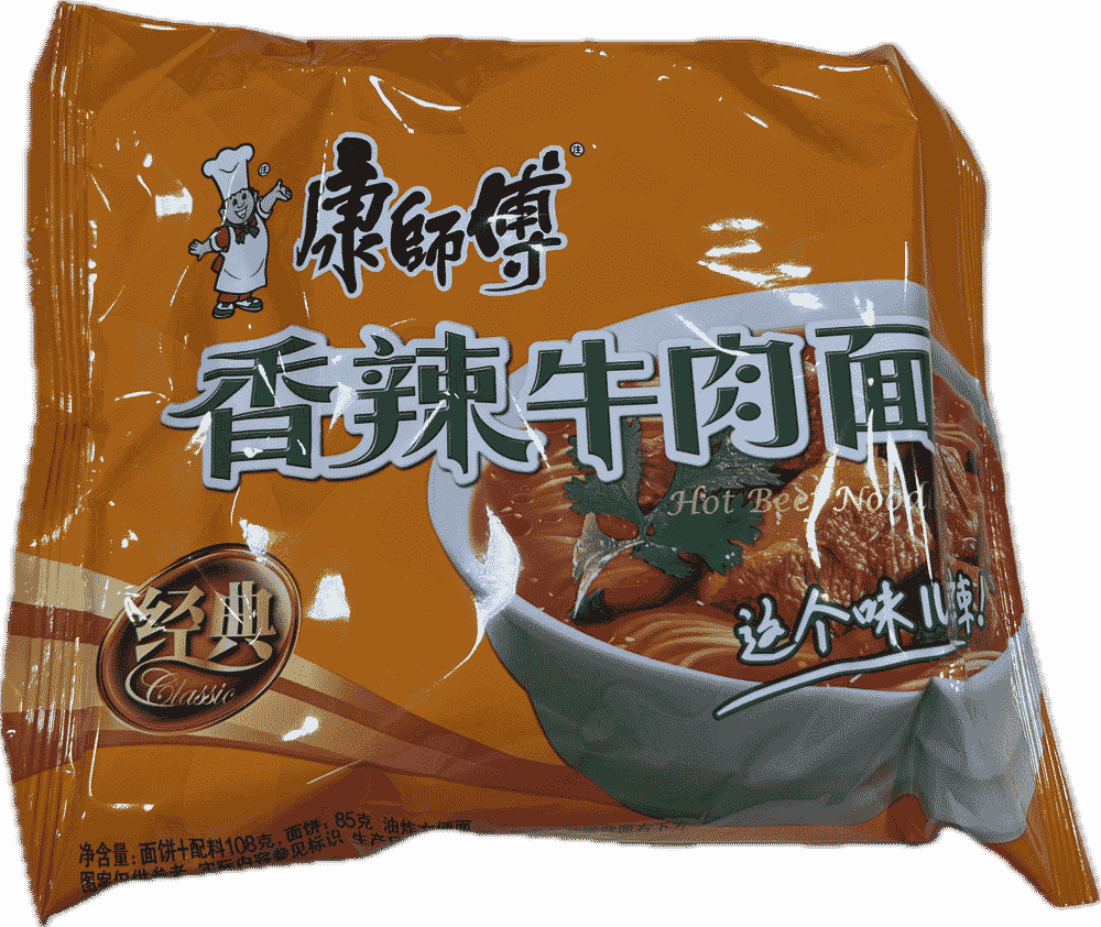 康师傅香辣牛肉面(袋)